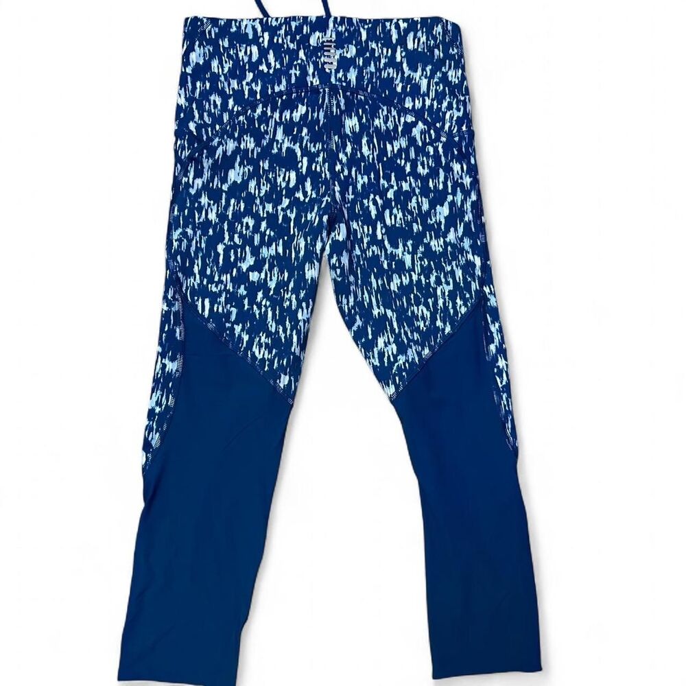 Under-Armour Women's Blue and Navy Leggings‎ Medium